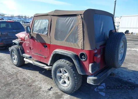 2000 Jeep Wrangler Sport из США, поврежденный, VIN 1J4FA49S2YP764299